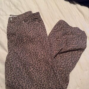 Leopard Print Women Jeans